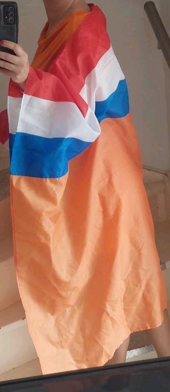 Juich cape - vlagcape Oranje Nederland, Ophalen of Verzenden, Nieuw, Feestartikel, Overige