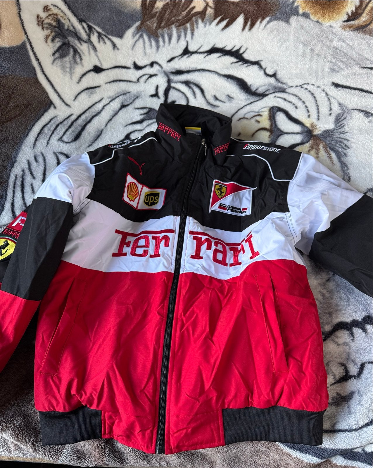 Ferrari Racing Jas - Zwart, Wit, Rood, Ophalen of Verzenden, Nieuw, Maat 48/50 (M), Meerkleurig