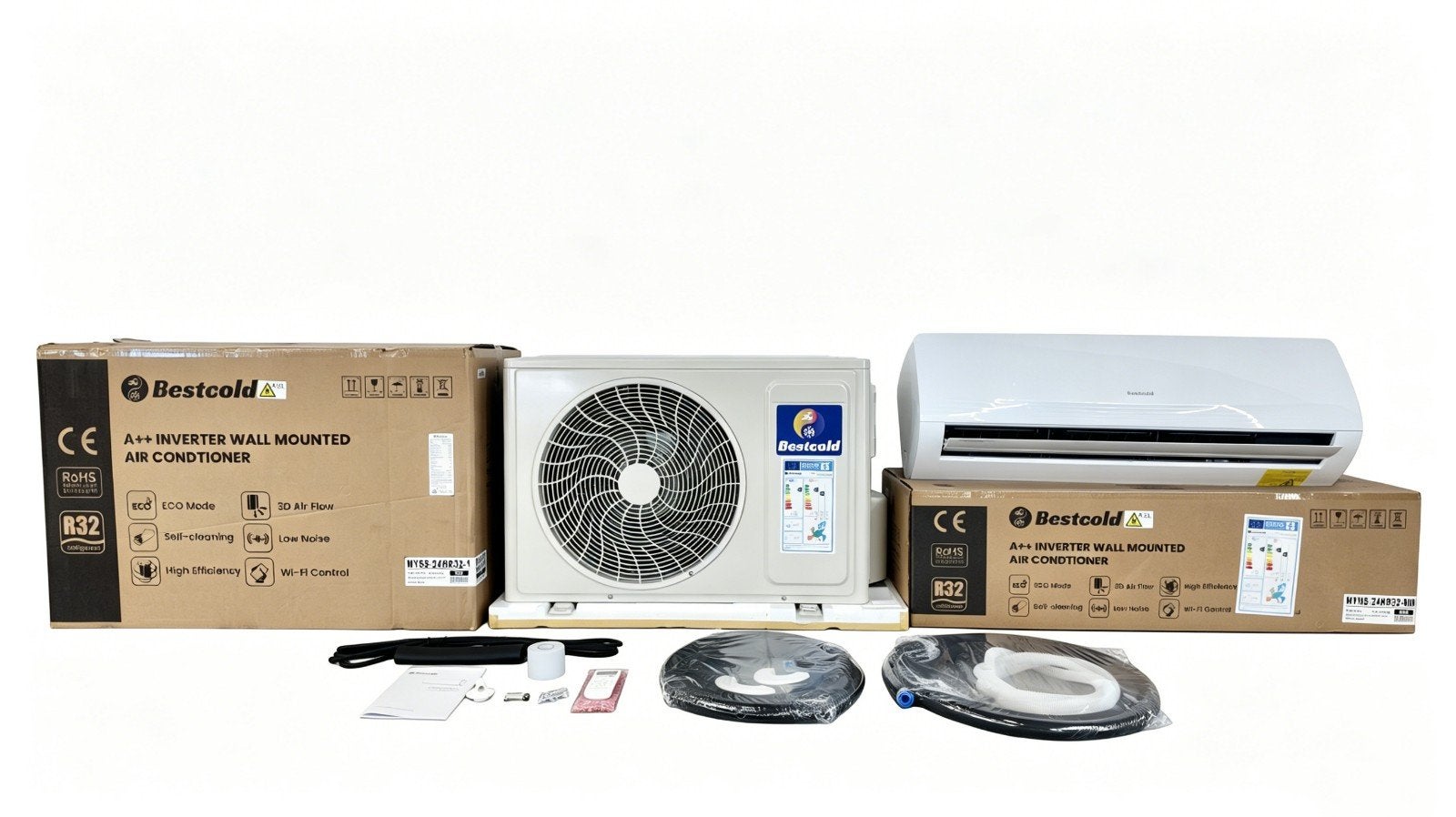 Bestcold A++ Single split unit - Koelen en Verwarmen, Witgoed en Apparatuur, Airco's, Nieuw, Wandairco, 100 m³ of groter, 3 snelheden of meer