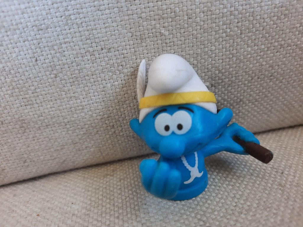 Sleigh Peyo smurf indiaan, Ophalen of Verzenden, Zo goed als nieuw, Verschillende Smurfen