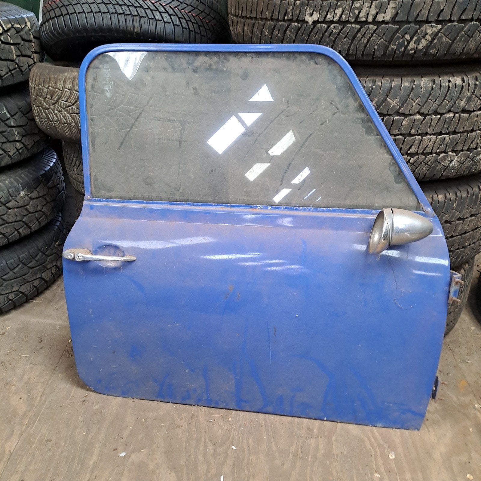 Classic Mini deur rechts blauw, Ophalen, Gebruikt, Deur, Rechts