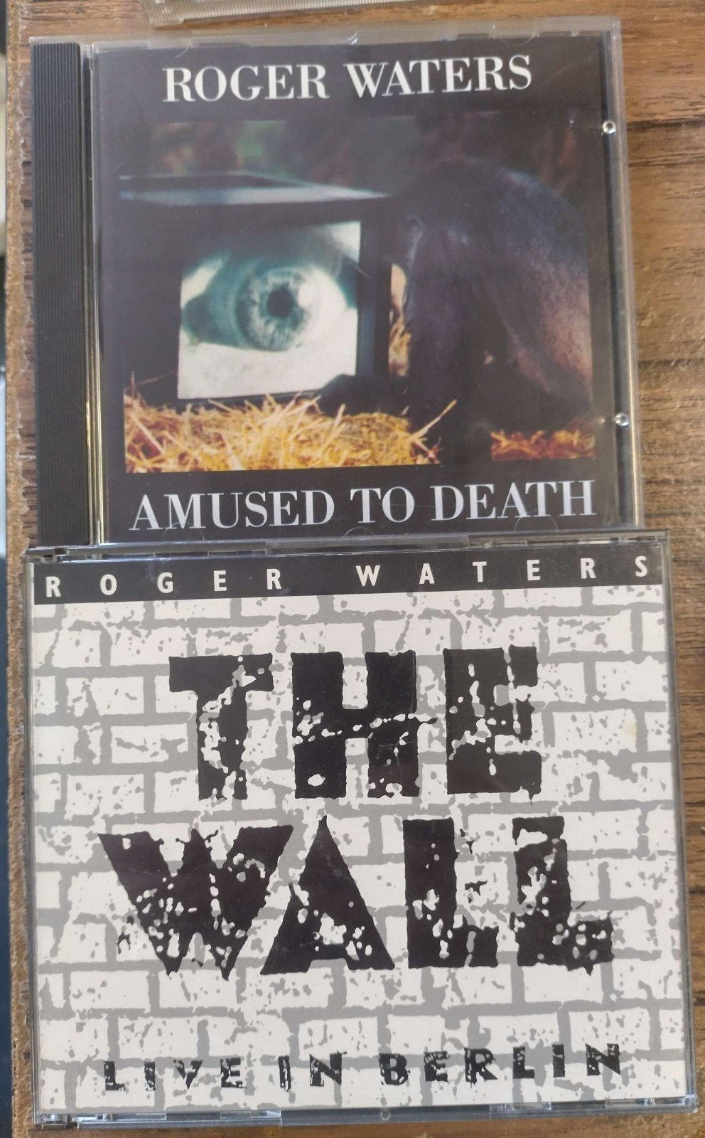 Roger Waters CD's: Amused to Death & The Wall Live in Berlin, Rock, Gebruikt, Inclusief doosje, Ophalen of Verzenden