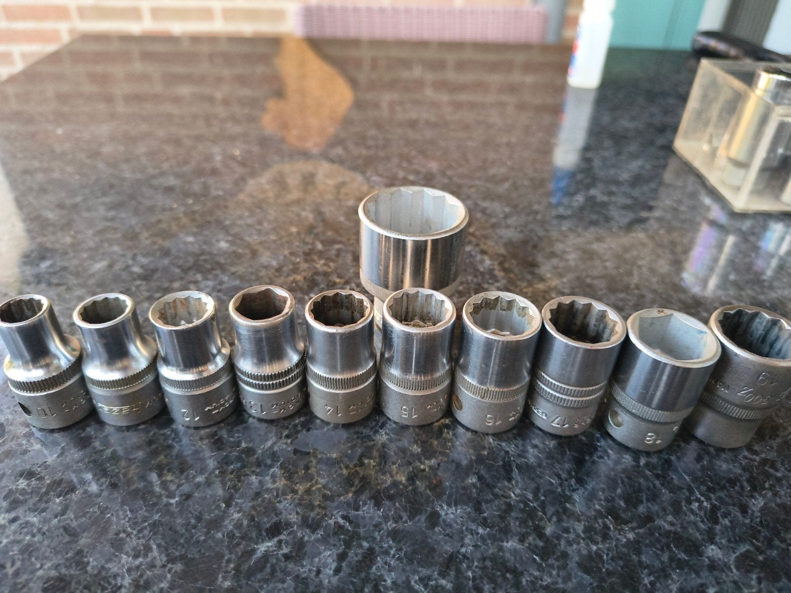 Hazet 900z doppenset 10 t/m 19 en extra dop 28, Ophalen of Verzenden, Gebruikt