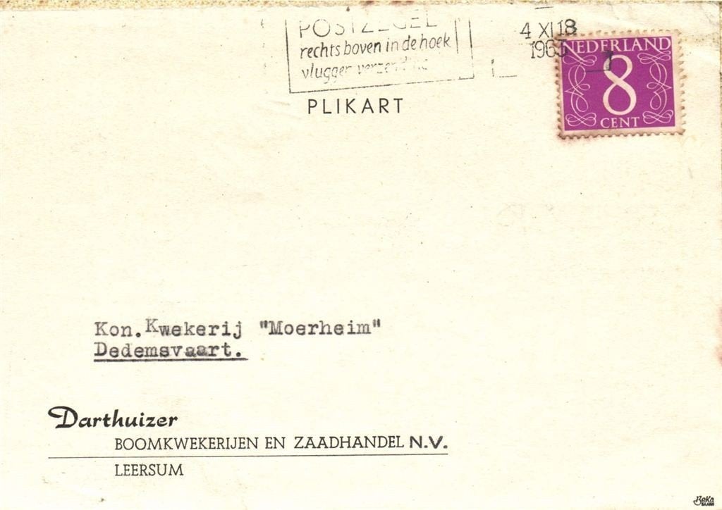 Darthuizer Boomkwekerijen en Zaadhandel NV, Leersum - 11.196, Ophalen of Verzenden, Briefkaart