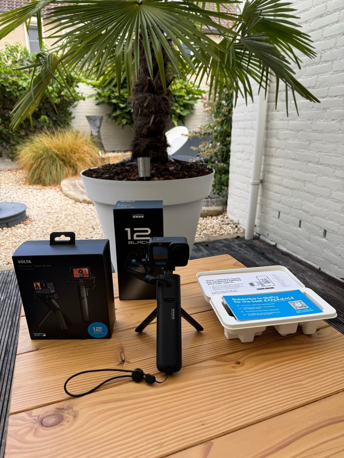 GoPro HERO12 Black Creator Edition met accessoires, Audio, Tv en Foto, Actiecamera's, Ophalen of Verzenden, Zo goed als nieuw