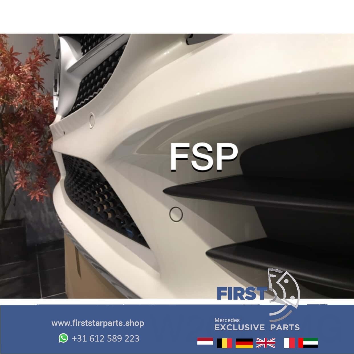 W205 C205 FACELIFT C43 AMG VOORBUMPER WIT COMPLEET 2018-2022, Auto-onderdelen, Gebruikt, -, Voor, Ophalen of Verzenden