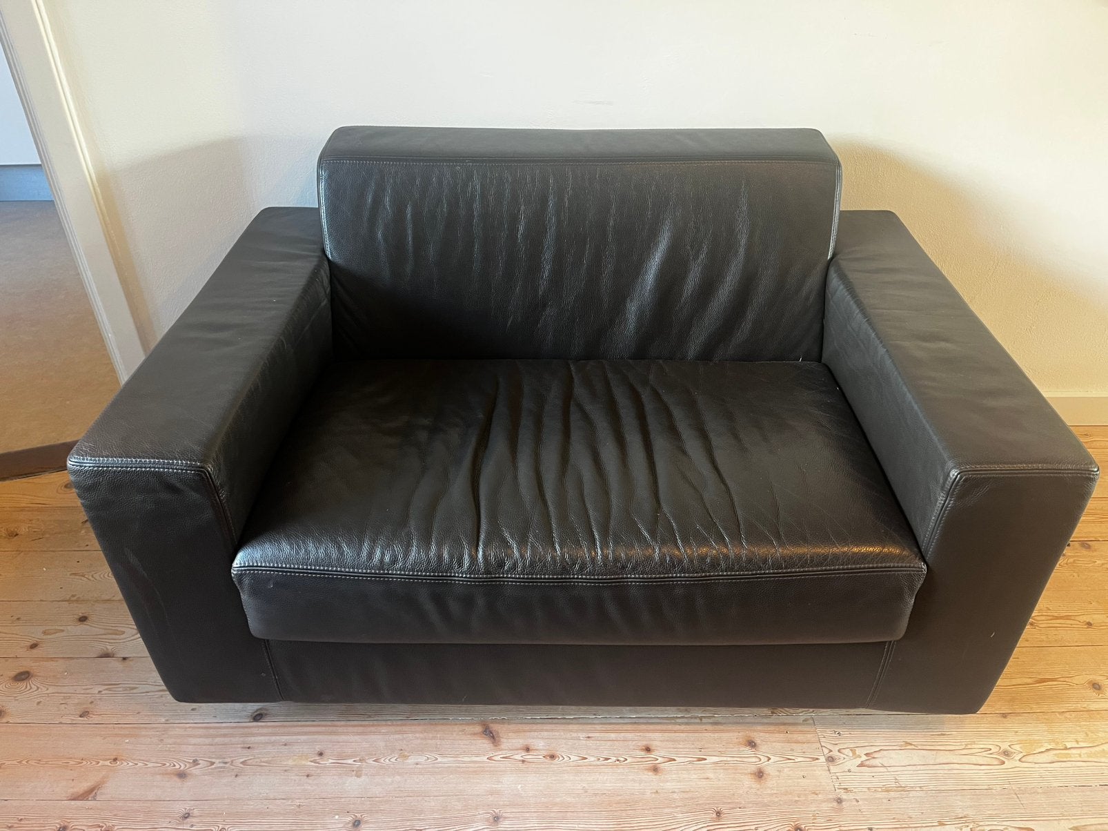 Gelderland Loveseat, mat zwart, Ophalen, Gebruikt, Tweepersoons, Minder dan 150 cm