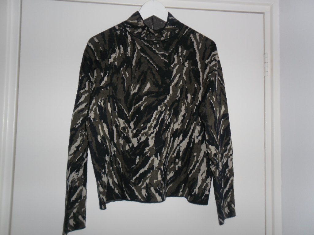 Fifth House Groen/Beige/Zwarte Trui Zebraprint + Kol Maat 36, Ophalen of Verzenden, Zo goed als nieuw, Fifth House, Maat 36 (S)