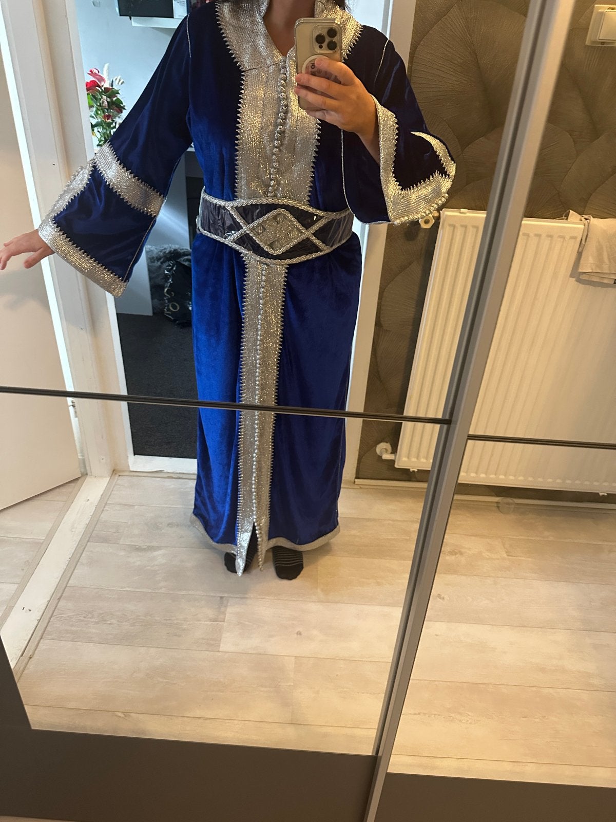 Nieuwe Marokkaanse Takshita - Maat 40/42, Overige typen, Blauw, Maat 42/44 (L), Nieuw