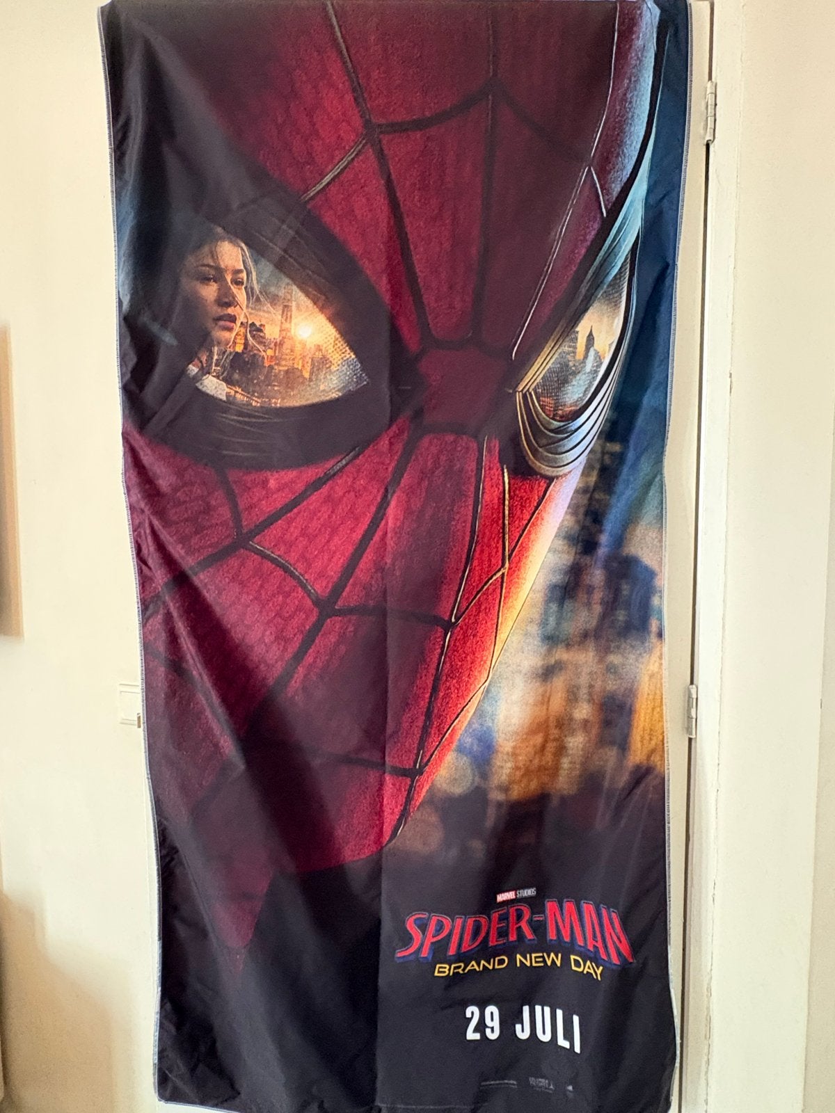 Spider-Man: Brand New Day Film Banner van stof/doek, Ophalen of Verzenden, Zo goed als nieuw, Film, Poster