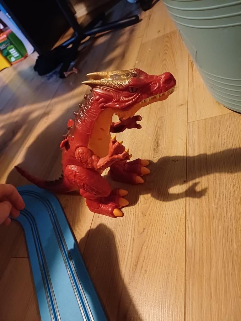 Grote Rode Draak Speelgoedfiguur - Fantasie Avontuur, Ophalen of Verzenden, Gebruikt