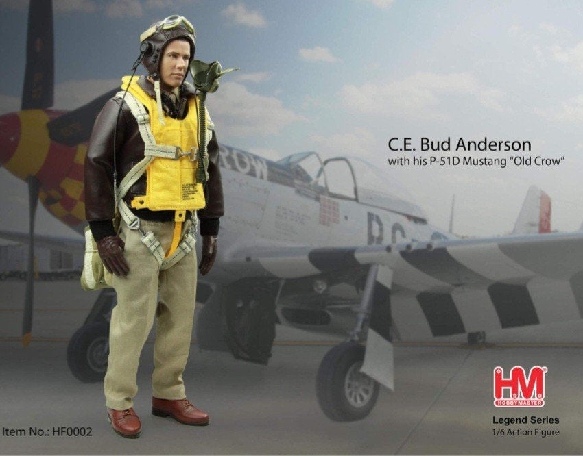 Piloot figuur Ace Bud Anderson 1/6 Hobbymaster HF0002, Ophalen of Verzenden, Nieuw, Schaalmodel