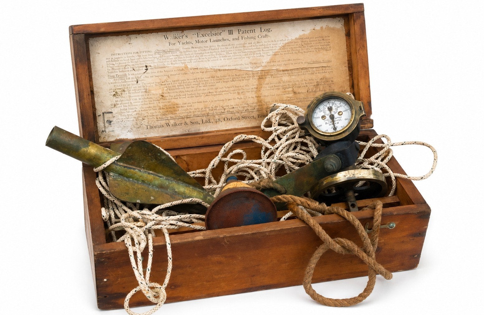 Antieke Walker's Excelsior III Patent Log Scheepslog, Ophalen of Verzenden