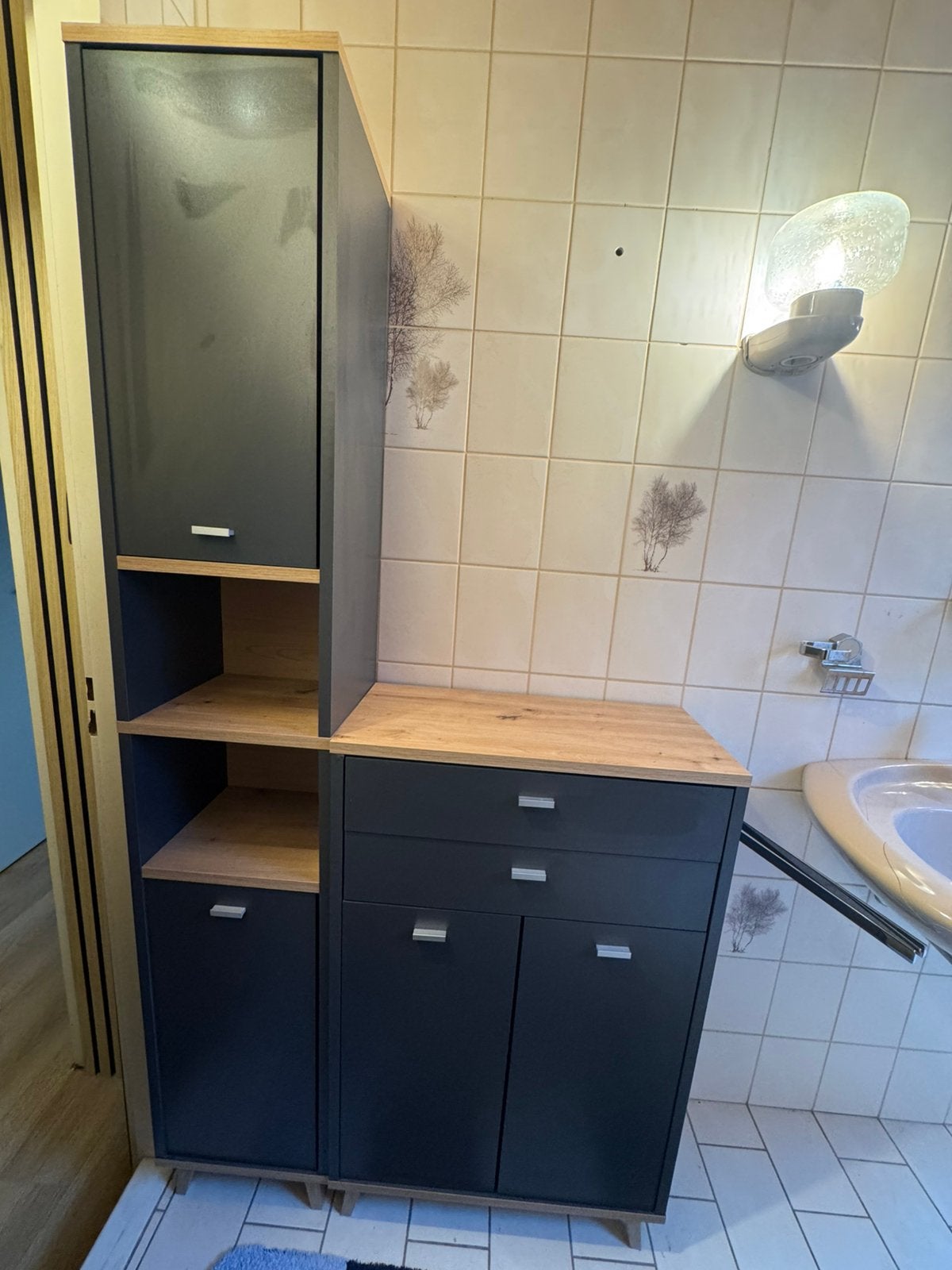 Gratis badkamermeubel – zeer weinig gebruikt, Huis en Inrichting, Ophalen, (Half)hoge kast, 50 tot 100 cm, Zo goed als nieuw