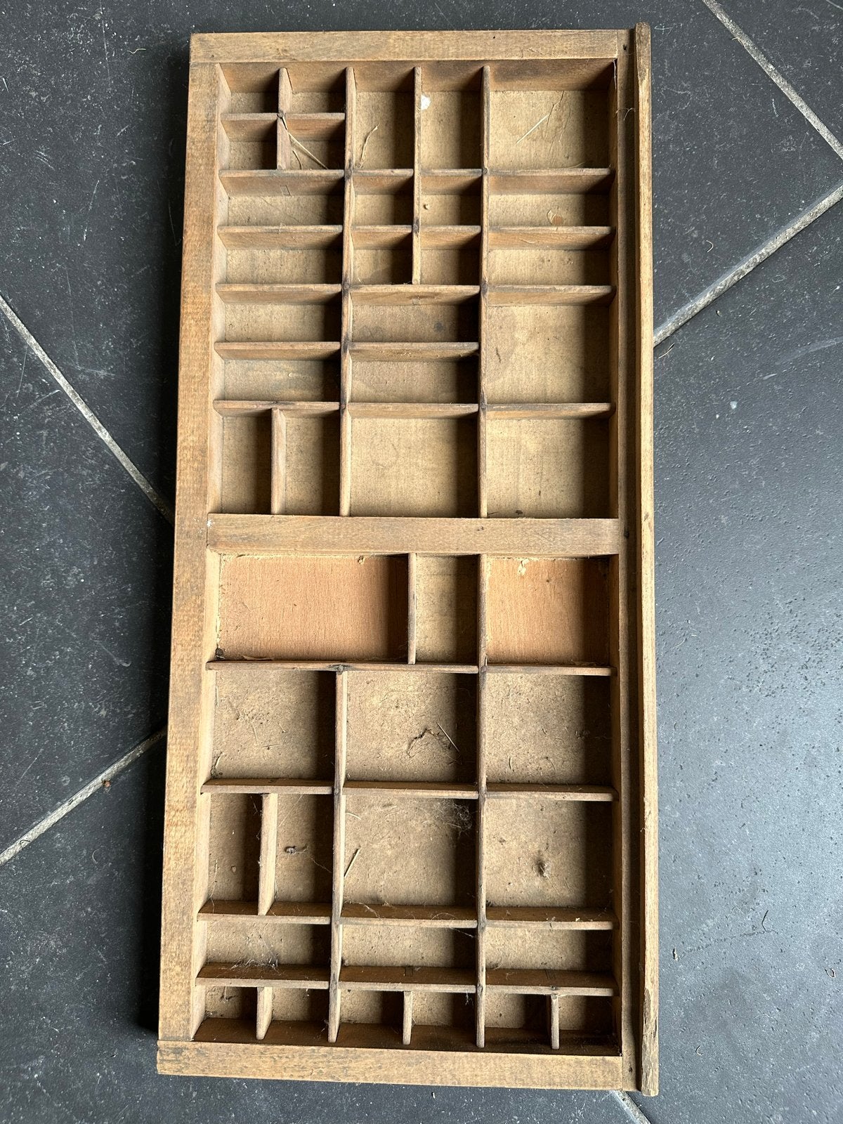 Vintage houten letterbak - decoratief en functioneel, Ophalen of Verzenden