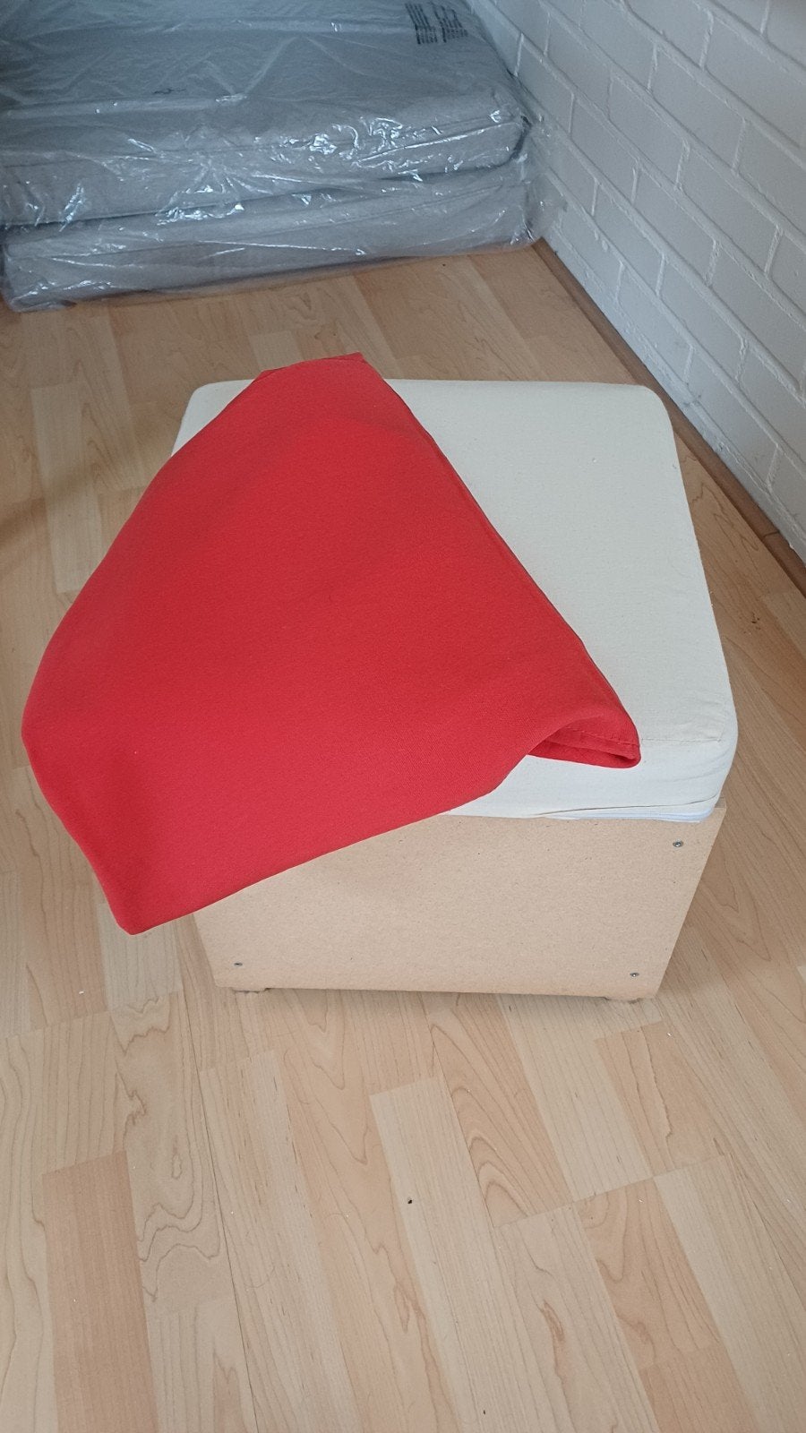 Poef ikea, Huis en Inrichting, Banken | Voetenbanken en Poefen, Ophalen, Minder dan 50 cm, Gebruikt, Vierkant