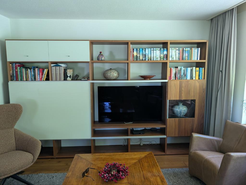 Hulsta design wandmeubel, Ophalen, 300 cm of meer, Zo goed als nieuw, 25 tot 50 cm