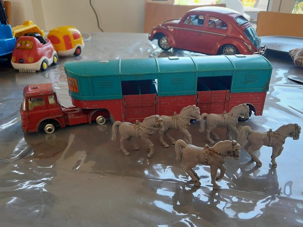 Corgi 1130 Circus Paardenauto, Hobby en Vrije tijd, Modelauto's | 1:50, Ophalen of Verzenden, Gebruikt, Bus of Vrachtwagen, Corgi