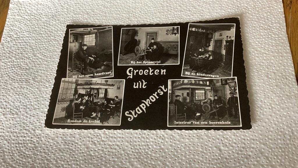 Ansichtkaart Staphorst,vijf luik,gelopen,jaren 60-70., Ophalen of Verzenden, 1960 tot 1980