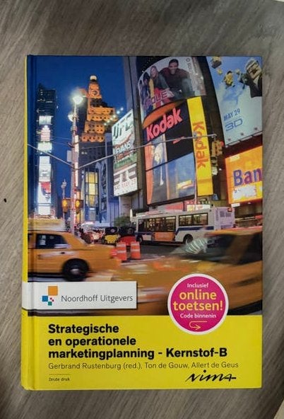 Studieboek Strategische en operationele marketingplanning, Boeken, Ophalen of Verzenden, Gamma, Zo goed als nieuw, HBO