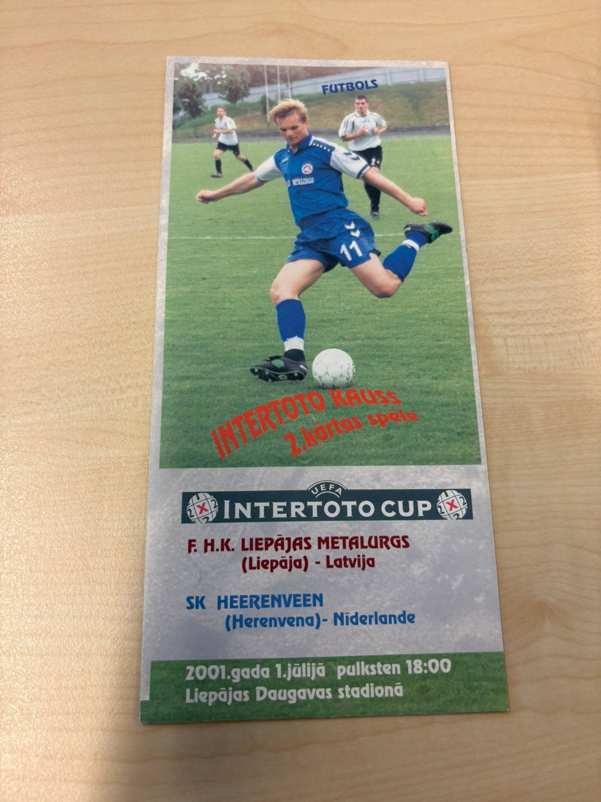 FHK Liepajas Metalurgs - SC Heerenveen programmaboekje, Ophalen of Verzenden, Nieuw, Overige binnenlandse clubs, Boek of Tijdschrift