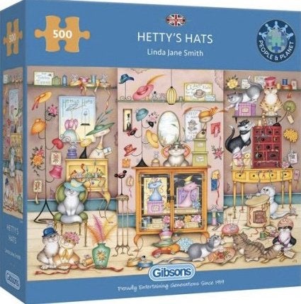 Gibsons - Hetty's Hats - 500 stukjes, Ophalen of Verzenden, 500 t/m 1500 stukjes, Nieuw, Legpuzzel