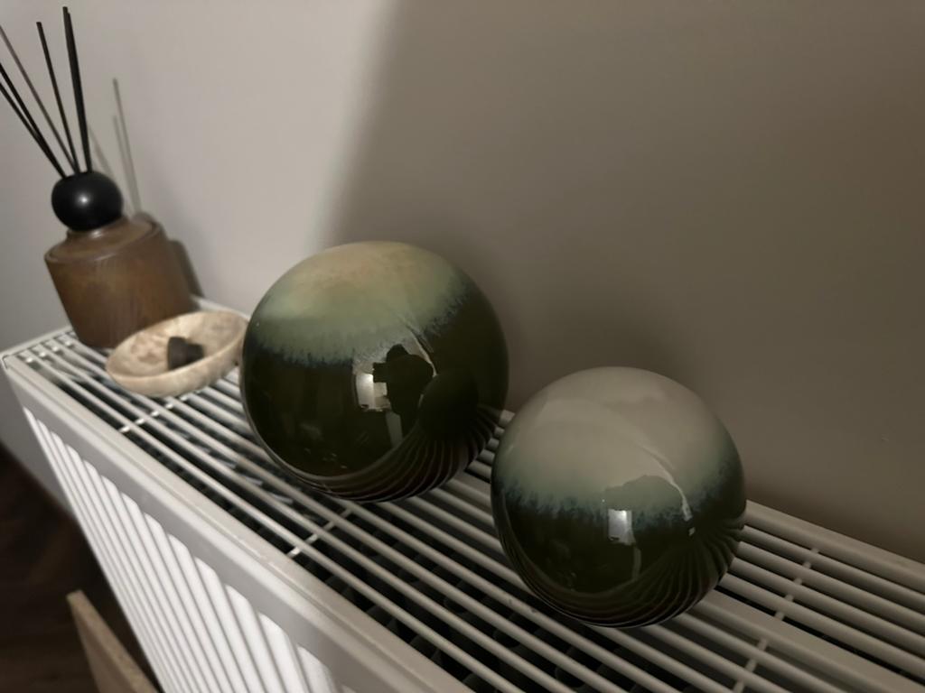 Woonaccesoires sierlijke bollen, Ophalen of Verzenden, Zo goed als nieuw, Meerkleurig, Steen/keramiek