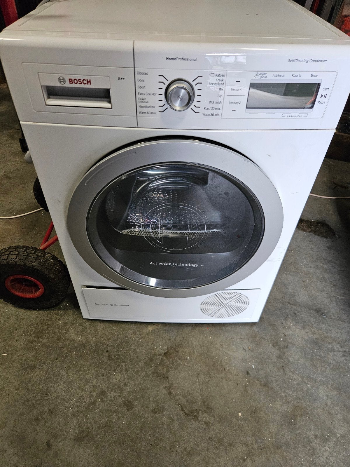 Bosch WTY87700NL HomeProfessional Condensdroger A++, Ophalen, 6 tot 8 kg, Gebruikt, 85 tot 90 cm