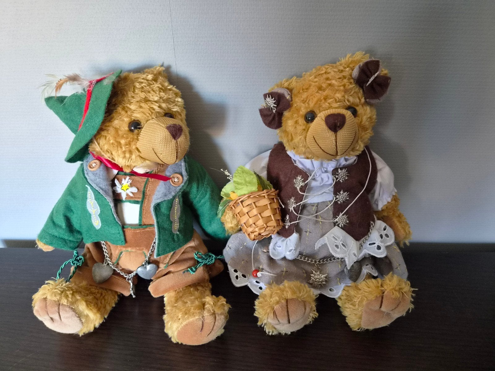 Set van 2 Beierse Teddyberen - Jongen en Meisje, Verzamelen, Ophalen of Verzenden, Gebruikt, Overige merken
