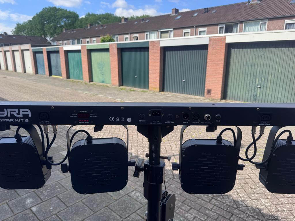 Ayra ComPar Kit 2 LED Par Bar Set met Statieven, Ophalen of Verzenden, Zo goed als nieuw, Licht, Geluidgestuurd