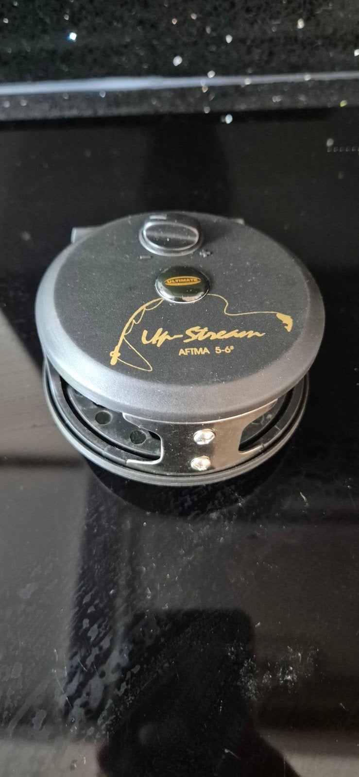 Ultimate up-stream aftma 5-6# reel nieuw!!, Ophalen, Nieuw, Molen