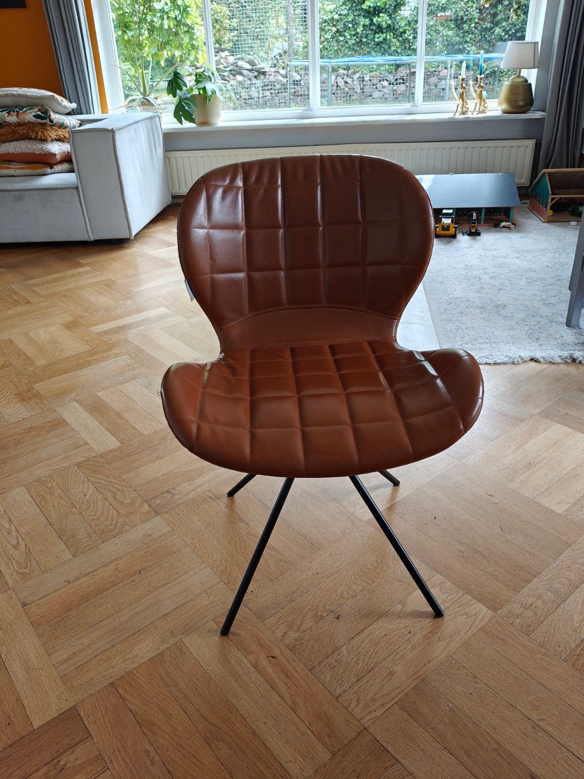 4 leren eetkamerstoelen van Zuiver, Huis en Inrichting, Stoelen, Ophalen