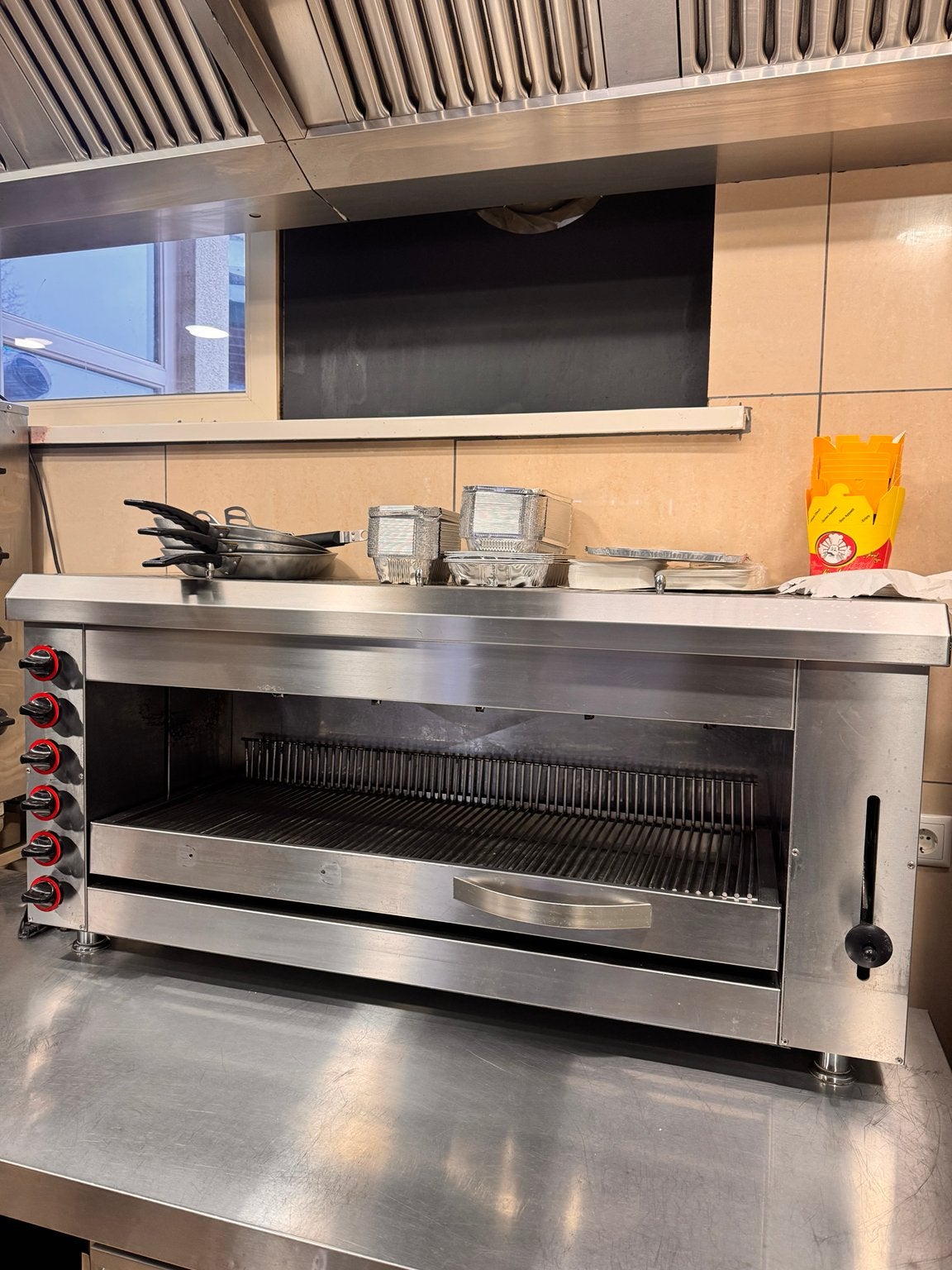 Professionele salamander grill / horeca grill – gas, Ophalen, Gebruikt, Minder dan 100 cm