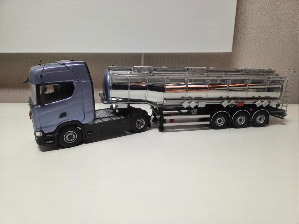 Tekno Scania tankoplegger, Ophalen of Verzenden, Zo goed als nieuw, Bus of Vrachtwagen, Tekno