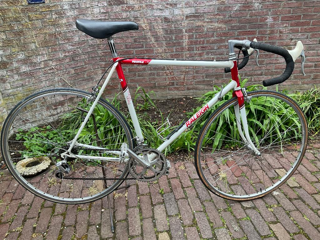 Raleigh racefiets, 28 inch, Gebruikt, Velgrem, 57 tot 61 cm