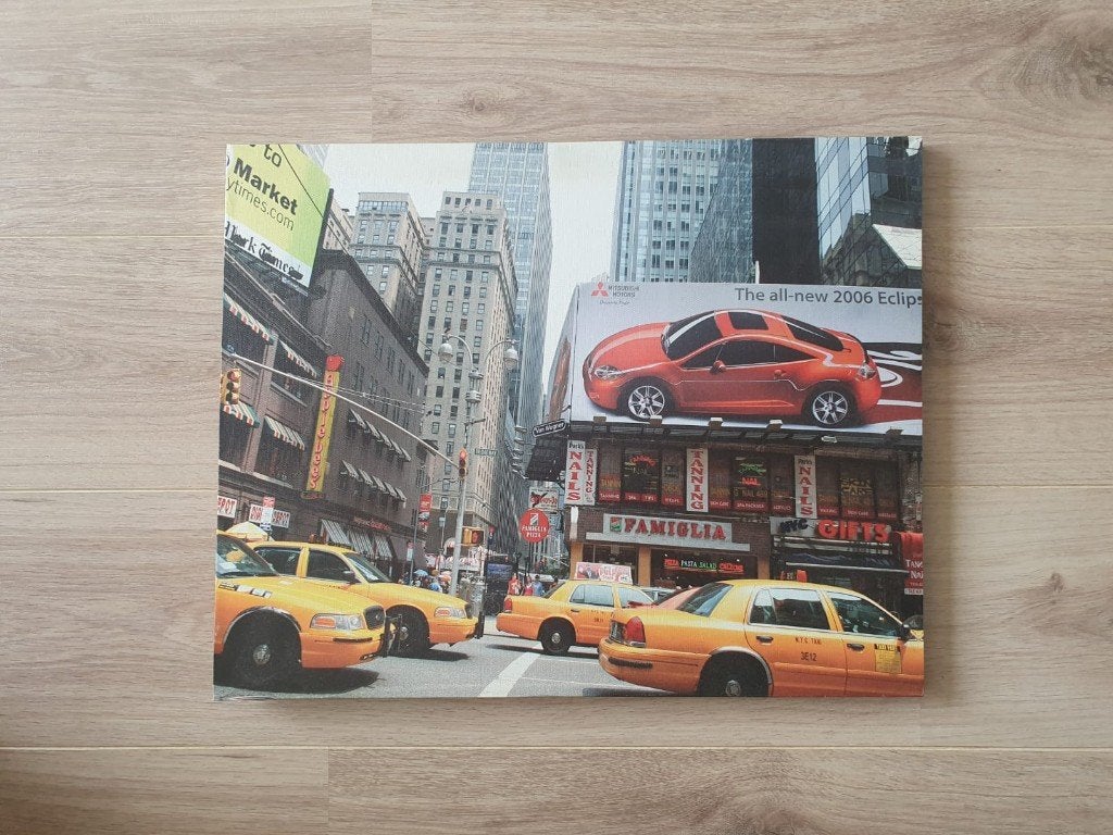 Fotoposter New York op canvas, 50 – 75, Minder dan 50 cm, Ophalen of Verzenden, Zo goed als nieuw