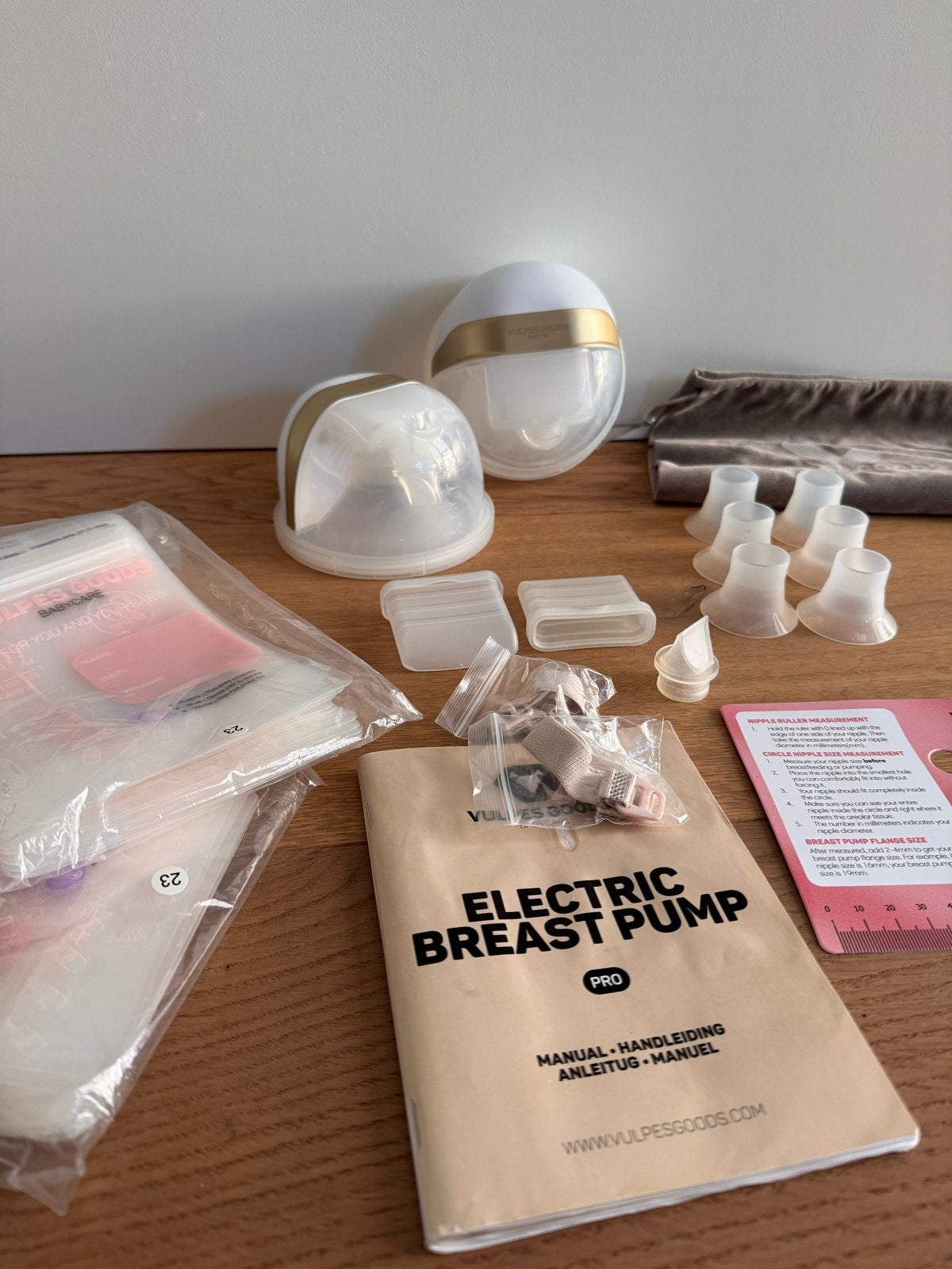 Dubbele elektrische borstkolf Vulpes Goods, Gebruikt, Draagbaar, Ophalen of Verzenden, Vulpes Goods
