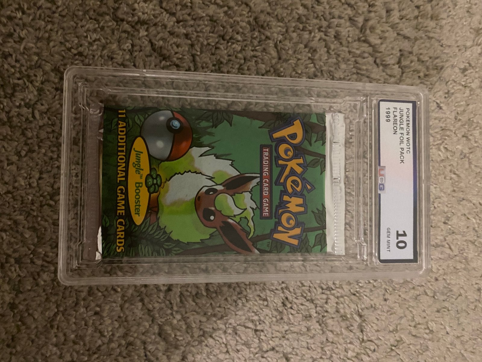 Pokémon WOTC Jungle Booster Pack Flareon Art PSA 10, Ophalen of Verzenden, Nieuw, Booster