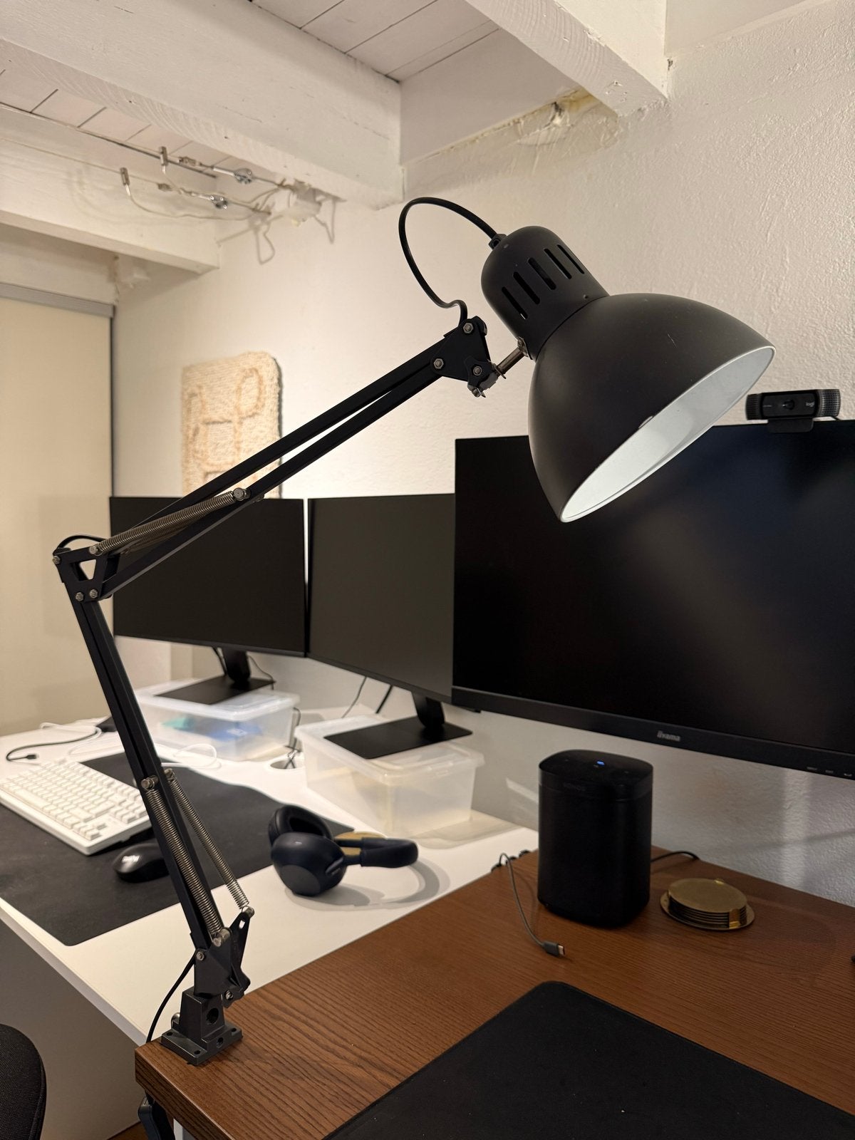 IKEA Tertial Bureaulamp - Zwart, Verstelbaar, Bureaulamp, Ophalen of Verzenden, Zwart, IKEA