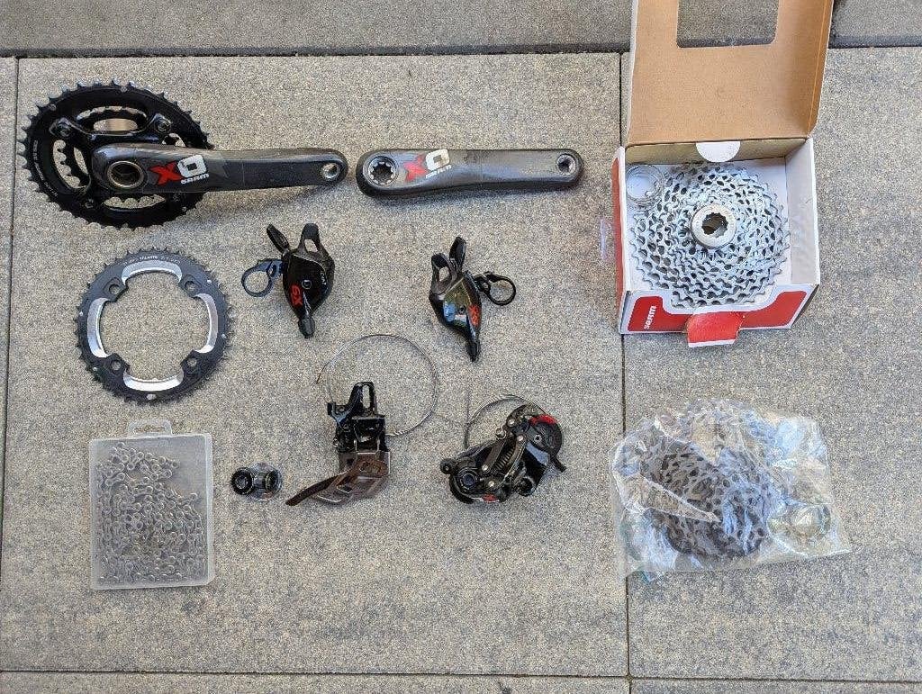 SRAM Groepset X0 Carbon - zeer goede staat, Ophalen of Verzenden, Zo goed als nieuw, SRAM, Derailleur of Ketting