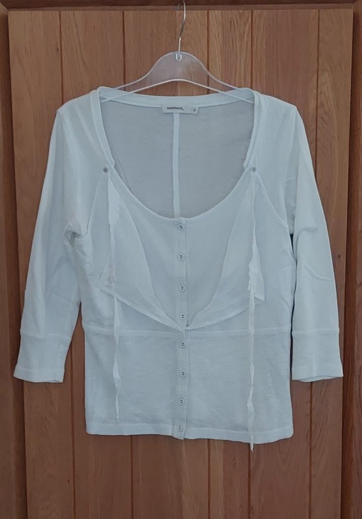 Wit shirt met driekwart mouwen van Sandwich - Maat S, Ophalen, Wit, Zo goed als nieuw, Lange mouw