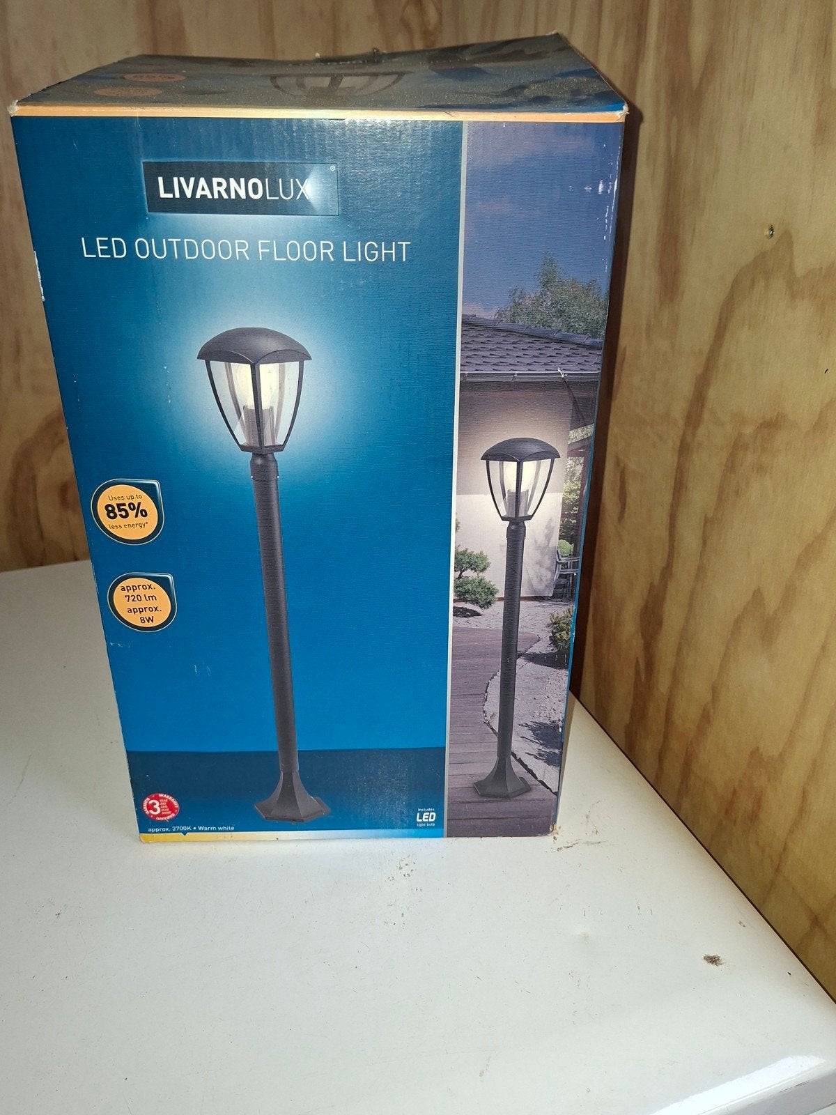 Nieuwe Livarno Lux LED buitenlamp staand 100 cm hoog, Ophalen, Minder dan 50 watt, Staande lamp, Nieuw