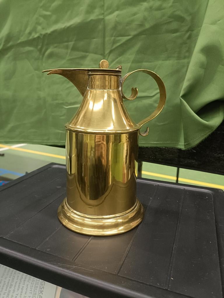 Antieke Koperen Olie Schenkkan - Decoratief en Functioneel, Ophalen of Verzenden