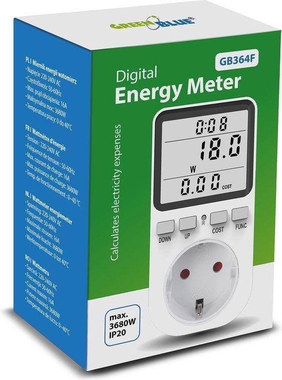 GreenBlue - Energiemeter – Verbruiksmeter - wattmeter, Nieuw, Ophalen of Verzenden, Www.loods56.nl, X