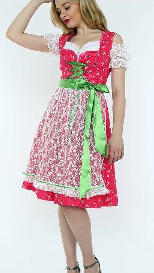 3-delige dirndl maat 48 Katoen NIEUW, Maat 46/48 (XL) of groter, Nieuw, Ophalen of Verzenden, Overige thema's
