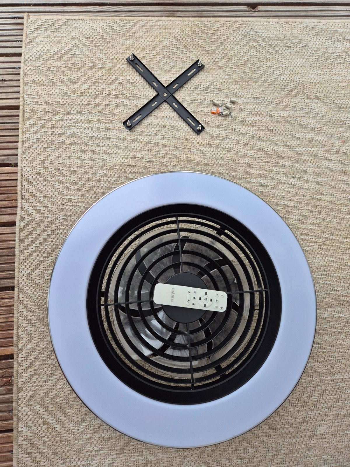 Mantra LED Plafondventilator met Afstandsbediening, Ophalen, Zo goed als nieuw, Zwart
