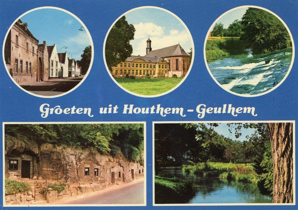 HOUTHEM GEULHEM Centrum Kerk Waterval Rotswoningen Groeten, Verzenden, 1980 tot heden, Gelopen, Limburg
