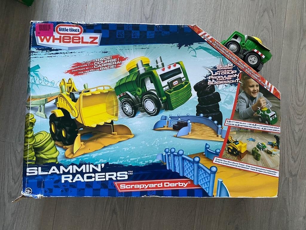 Little tikes Slammin' Racers Scrapyard Derby nieuw in doos, Kinderen en Baby's, Overige merken, Racebaan, Zelf te bouwen, Nieuw