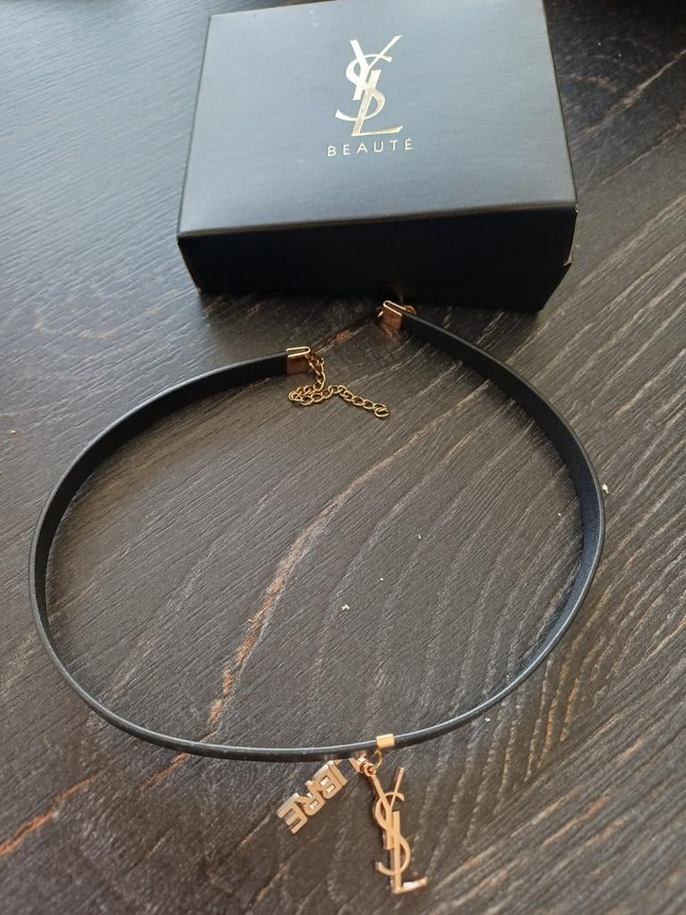 YSL LIBRE bracelet/collier/armband/choker, Sieraden, Tassen en Uiterlijk, Kettingen, Ophalen of Verzenden, Nieuw, Zwart, Overige materialen