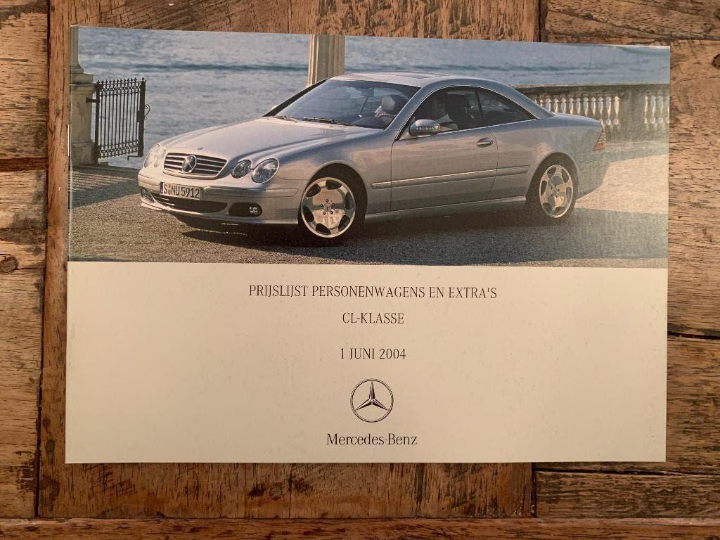 Nederlandse prijslijst Mercedes-Benz CL-klasse C215 2004, Nieuw, Mercedes-Benz, Mercedes, Ophalen of Verzenden